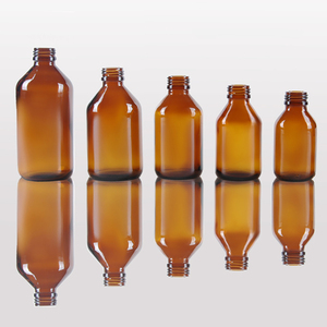 30ml 60ml 100ml 125ml hổ phách chai thủy tinh cho xi-rô pp18mm 24mm pp28mm - Product Image 2