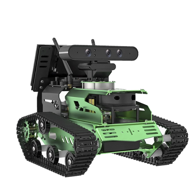 JetTank Jetson Nano ROS Robot Car with Lidar,3D Depth Camera,Touch Screen Support SLAM, Autonomous Driving, Vision Interaction