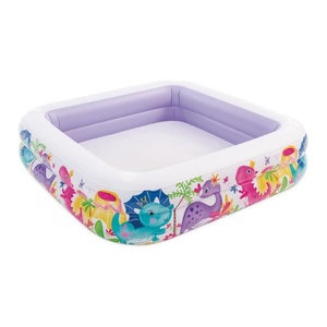 Piscine gonflable pour enfants en PVC durable avec scène océanique et auvent, multicolore, protection solaire - Product Image 2