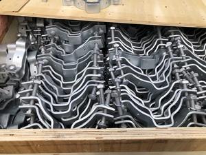 Banda de sujeción de poste desplazada individualmente Quan Pham de 3 a 3-1/2 pulgadas, galvanizada en caliente, ASTM A-153, con dos tornillos de carro de 0.50 x 3.50 pulgadas - Product Image 5