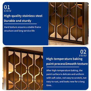 Modern Design Stainless Steel Room Divider <strong>Screen</strong> Floor to Ceiling Partition with Laser Cut Finish Customizable Sizes - Product Image 2