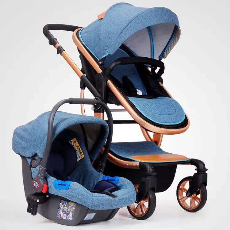 2019 moderne classique chariot bébé 3 en 1/cadre en aluminium bébé poussette landau/pliant portable poussette pour nouveau-né en vente