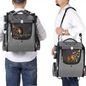 Baolujie <b>Pet</b> <b>Carrier</b> <b>Backpack</b> Medium Size Mesh Ventilation For Birds Travel Use - Product Image 3