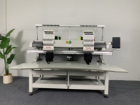 Machine à broder informatisée multifonctionnelle à 2 têtes et 15 aiguilles pour casquettes et t-shirts, machine à broder automatique pour usine, Europe, Afrique