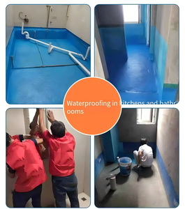 QYM Polyurethane Waterproof Coating for Kitchen & Bathroom <b>Construction</b> Strong <b>Adhesion</b> on Damp Surfaces - Product Image 4