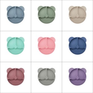 Orsacchiotto di Design in Silicone per alimenti Set di piatti per bambini graziosa piastra di aspirazione per la <span class=keywords><strong>cena</strong></span> dei bambini <span class=keywords><strong>e</strong></span> alimenti per bambini - Product Image 3
