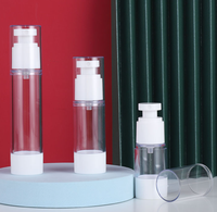 Bouteille cosmétique sans air de pompe de pulvérisateur de brume fine en plastique haut de gamme pour le toner de l'eau de visage 15ml 120ml tailles option d'impression d'écran