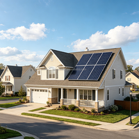 Panneau solaire photovoltaïque résidentiel distribué 720W, module photovoltaïque TOPCon bifacial à double verre et demi-cellules de qualité A