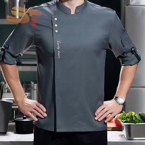 Uniforme de <span class=keywords><strong>Chef</strong></span> SIKE de Manga Larga para Restaurante, Barbacoa, Carne Asada y Filetes Occidentales - Product Image 3