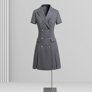 Traje de Verano Profesional para Mujer Embarazada, Estilo Línea A, Vestido Midi de Fibra de Poliéster, Elegante, para Oficina, Trabajo, Ropa de Trabajo - Product Image 6