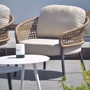 High Quality Wholesale Modern Aluminium Chair Set for Waterproof <b>Sunscreen</b> Courtyard Balcony Villa - Product Image 6
