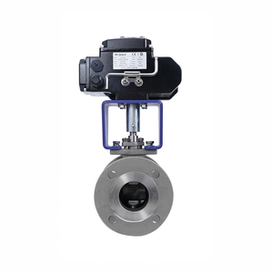 Válvula de bola motorizada tipo V (dn25~dn250 Pn16~pn64) para alta temperatura, de cierre de aceite, 1k, sin contacto, compatible con OEM - Product Image 6