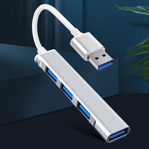 Aleación de aluminio <span class=keywords><strong>4</strong></span> en 1 estación de acoplamiento multipuerto USB3.0 HUB USB hub 3,0 divisor <span class=keywords><strong>4</strong></span> puertos USB Data Hub - Product Image 5