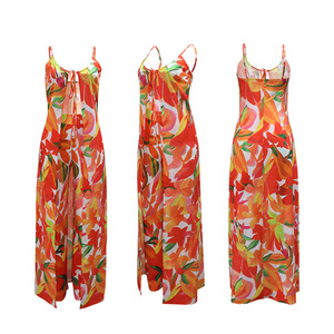 Set due pezzi da donna con stampa a due colori top estivi stringati e pantaloni larghi Set <span class=keywords><strong>abbigliamento</strong></span> <span class=keywords><strong>Casual</strong></span> <span class=keywords><strong>taglie</strong></span> <span class=keywords><strong>forti</strong></span> S-2XL - Product Image 4