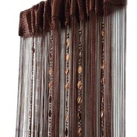 Rideau à pampilles torsadées 1*2, épais et translucide, style nordique, pour porte de séparation, salon de beauté, hall d'entrée, type tringle
