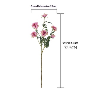 Fleur artificielle de mariage, petite rose, pomme de pin effet neige, plante verte, artisanat décoratif pour la remise des diplômes, produit artisanal - Product Image 4