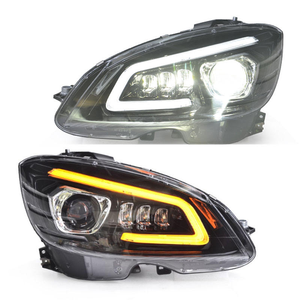 신제품 자동차 부품 메르세데스 벤츠 C 클래스 <span class=keywords><strong>W204</strong></span> C200 C260 C300 DRL 하이빔 프로젝터 렌즈 용 헤드 라이트 LED 헤드 라이트 - Product Image 2