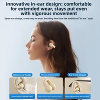   Écouteurs sans fil True Wireless 5.4 avec réduction de bruit, stéréo, design OWS à clip d'oreille, mini-casque étanche, son HiFi
