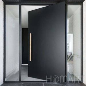 Grande porte de sécurité pivotante à double entrée en aluminium moderne fabriquée en Chine pour les entrées de maison Porte d'entrée blindée extérieure - Product Image 5