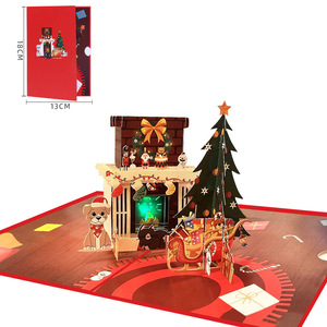 Cartolina musicale senza fine divertente <span class=keywords><strong>natale</strong></span> 4 colori fustellati vernice opaca musicale Pop-up biglietto di <span class=keywords><strong>auguri</strong></span> carta da stampa Offset saluti - Product Image 6