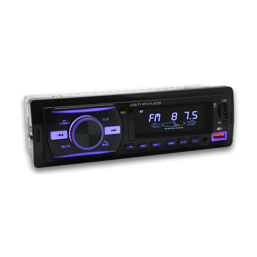 Écran LCD 1DIN stéréo couleur rétro-éclairage radio sans fil avec 2USB / BT / SD / AUX IN/voiture lecteur MP3 autoradio universel