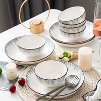 Service de table en céramique, vaisselle de style occidental, marché d'Arabie Saoudite, porcelaine osseuse de luxe, unique, fête, mariage, tendance, boîte avec logo
