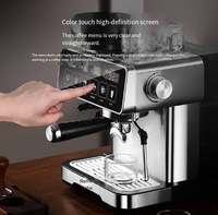 Machine à café expresso électrique entièrement automatique, mousseur à lait vapeur, écran couleur intelligent, moulin intégré, commande tactile