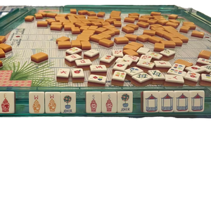 Tuiles de Mahjong en Acrylique Bleu et Blanc, 160 Pièces, 4 Niveaux, Luxe Américain, Nouvelles, Écologiques et Durables - Product Image 1