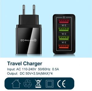 Chargeur mural USB multi-ports 4 ports USB 3.1A multicolores, adaptateur de voyage universel, chargeur rapide pour téléphone portable - Product Image 6