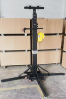 KAKAGJ Support de scène modulaire en fer à pieds réglables pour éclairage et sonorisation, longueur 4,5m/6,0m, capacité de charge 200KG, noir