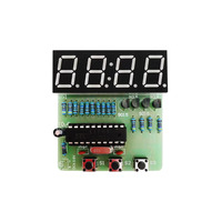 Taidacent Kit DIY de carte de circuit imprimé (PCBA) pour horloge numérique LED 4 bits, mini horloge numérique, montre numérique et réveil