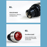 Lampes indicatrices LED métalliques à montage sur panneau 6mm 8mm 10mm 12mm 16mm 19mm 22mm avec connexion par fil