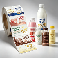 Etiquetas Adhesivas de PVC Personalizadas, Resistentes al Agua, para Botellas de Jugo, con Protección Antifalsificación e Impresión a Color