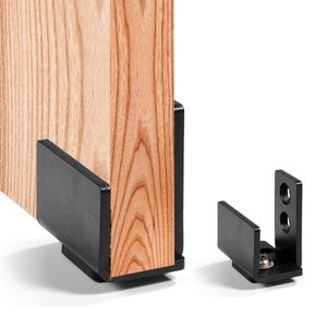 Herraje de Rodillo con Recubrimiento Negro <span class=keywords><strong>para</strong></span> Puerta Corredera con Guía de Piso C, Herraje Ajustable <span class=keywords><strong>para</strong></span> Puerta de Piso, Guía de Piso <span class=keywords><strong>para</strong></span> Puerta de Granero - Product Image 1