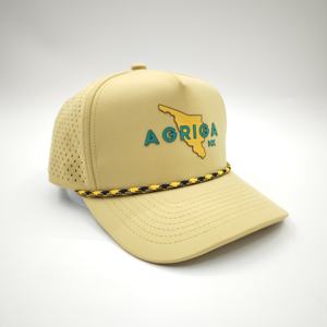 Gorra de Béisbol Deportiva Impermeable con Logotipo Personalizado, 5 Paneles, Parche de Goma, Perforaciones Cortadas con Láser, Cordón y Patrón de Puntos Ajustable - Product Image 3