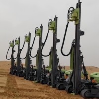 Pile-drives hydrauliques diesel sur chenilles haute performance pour les installations photovoltaïques et les fondations de construction