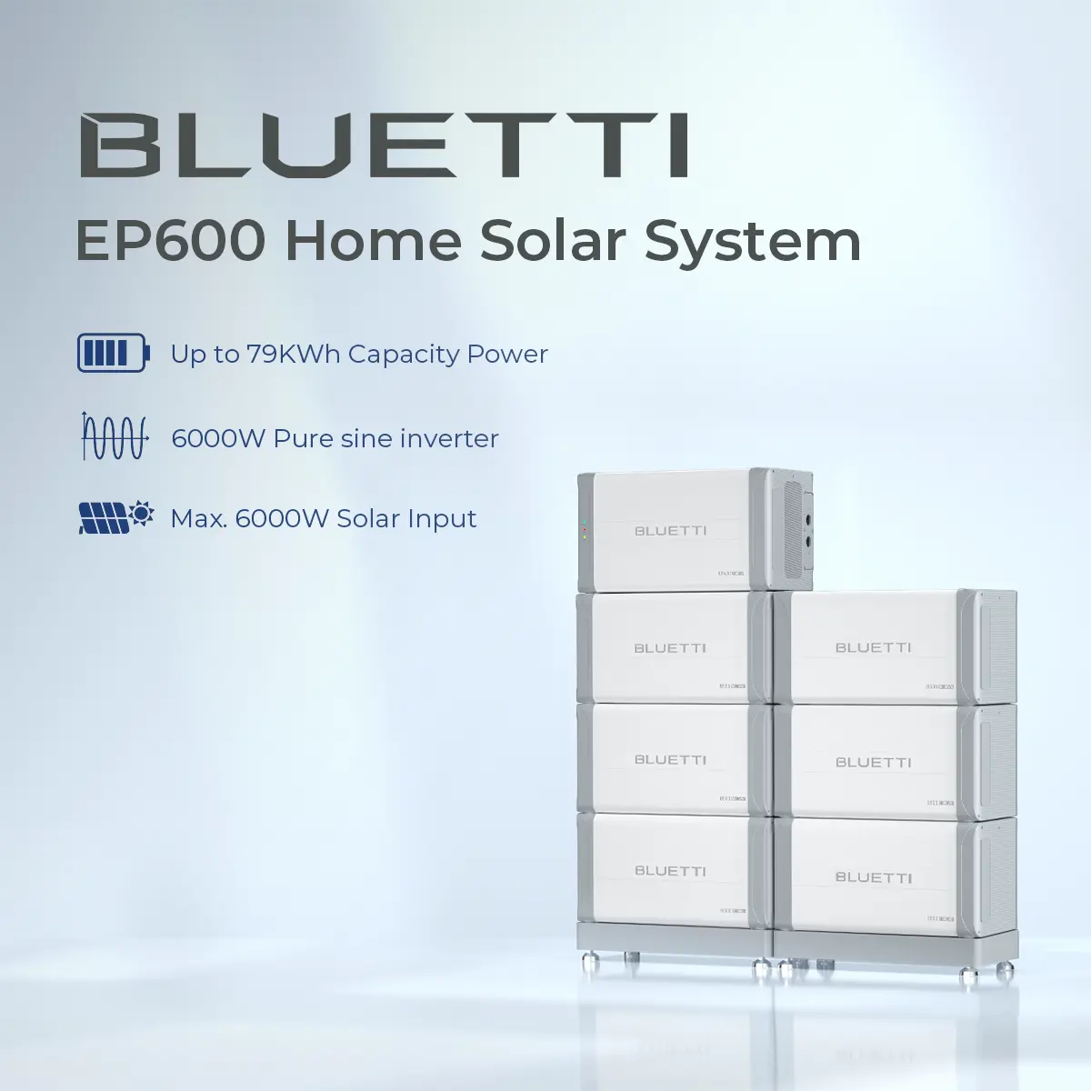Bluetti Solarstrom generator für Haus 4960Wh Solaranlage für EP600 & B500 10 Jahre Garantie