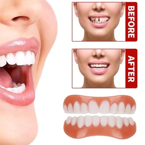 สแนปสไมล์แบบใหม่ ป้ายกำกับสั่งทำได้ ครอบฟันปลอมบนล่าง รอยยิ้มสมบูรณ์แบบ วีเนียร์ฟันปลอม สวมใส่สบาย ปรับได้ - Product Image 5
