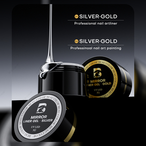 Beau Color Factory Super Silver Gold Metallic Gel <span class=keywords><strong>Effet</strong></span> <span class=keywords><strong>Miroir</strong></span> 5ML Pot de Gel Métallique Qualité Supérieure <span class=keywords><strong>Vernis</strong></span> <span class=keywords><strong>à</strong></span> Ongles <span class=keywords><strong>Doré</strong></span> OEM - Product Image 3