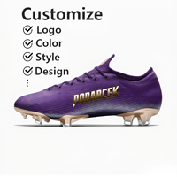 Chaussures de football en cuir pour hommes, personnalisées, OEM, professionnelles, de qualité supérieure, pour l'entraînement et la mode