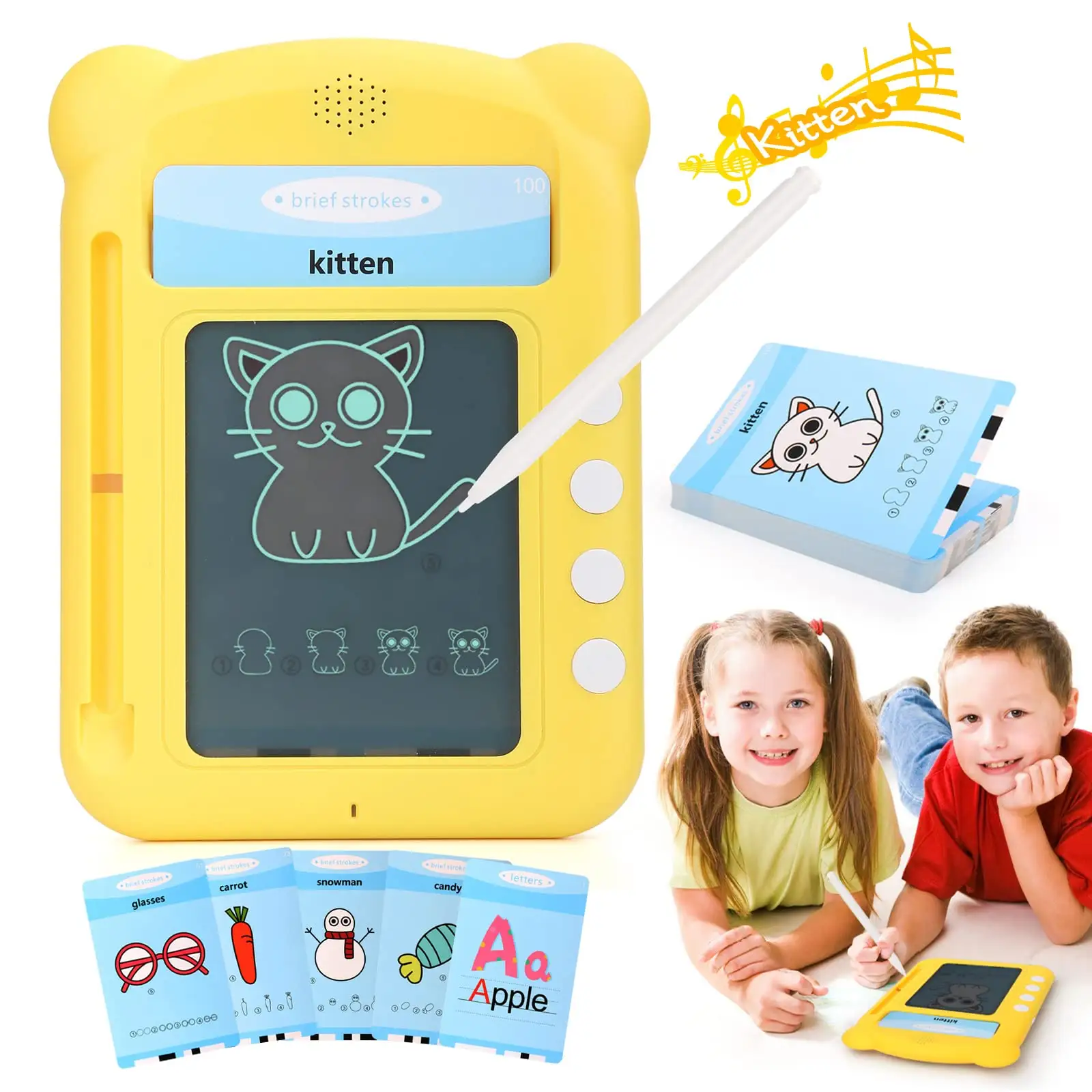 쓰기 태블릿 아이 조기 교육 가청 이야기 큰 플래시 카드 장난감 전자 학습 기계 그리기 기능