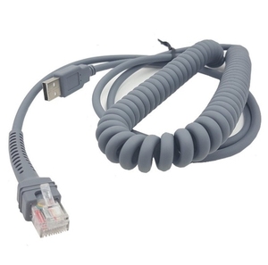 Câble spiralé rétractable <span class=keywords><strong>USB</strong></span> vers RJ45 pour scanner de codes à barres Symbol Moto Zebr LS2208 <span class=keywords><strong>DS2208</strong></span> LS4208 LS4478 DS9208 DS3578 - Product Image 6