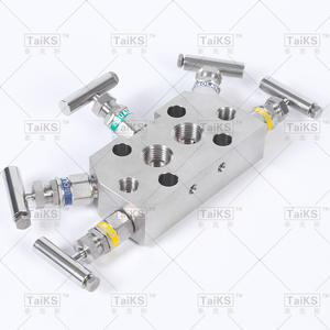 Collecteur à cinq vannes intégré haute pression en acier inoxydable coplanaire pour instrument d'admission - Product Image 3