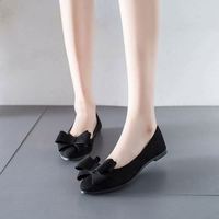 Nouvelle Tendance Chaussures Plates Confortables en Cuir PU pour Femmes, Ballerines à Nœud Papillon, Vente en Gros à Prix Abordable