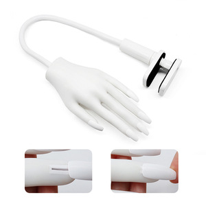 Nail Practice Hand 3 Couleurs Flexible Nail Art Training Prosthesis Faux Hands - Product Image 4