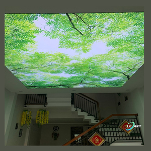 Tendances <span class=keywords><strong>Tiktok</strong></span> Maisons prêtes à installer Plafond de toiture tendue en PVC de luxe à impression UV 3d pour maison préfabriquée - Product Image 6