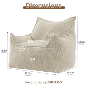 Puf Plegable Creativo, Sofá Reclinable Tipo Puff, Cómodo, Impermeable, para Dormitorio, Sala de Estar, Balcón - Product Image 2