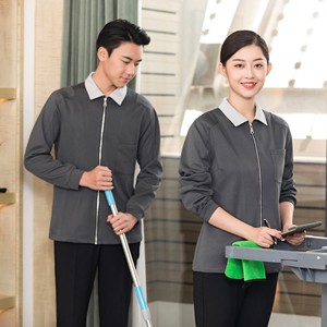 Uniforme de nettoyage d'hôtel 2023-45, tenue professionnelle à manches longues pour l'automne et l'hiver, pour le personnel d'entretien ménager et le service en chambre - Product Image 3