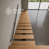 Escalier mono-à-capillaire minimaliste d'intérieur haut de gamme, avec approbation d'échantillon par le fabricant