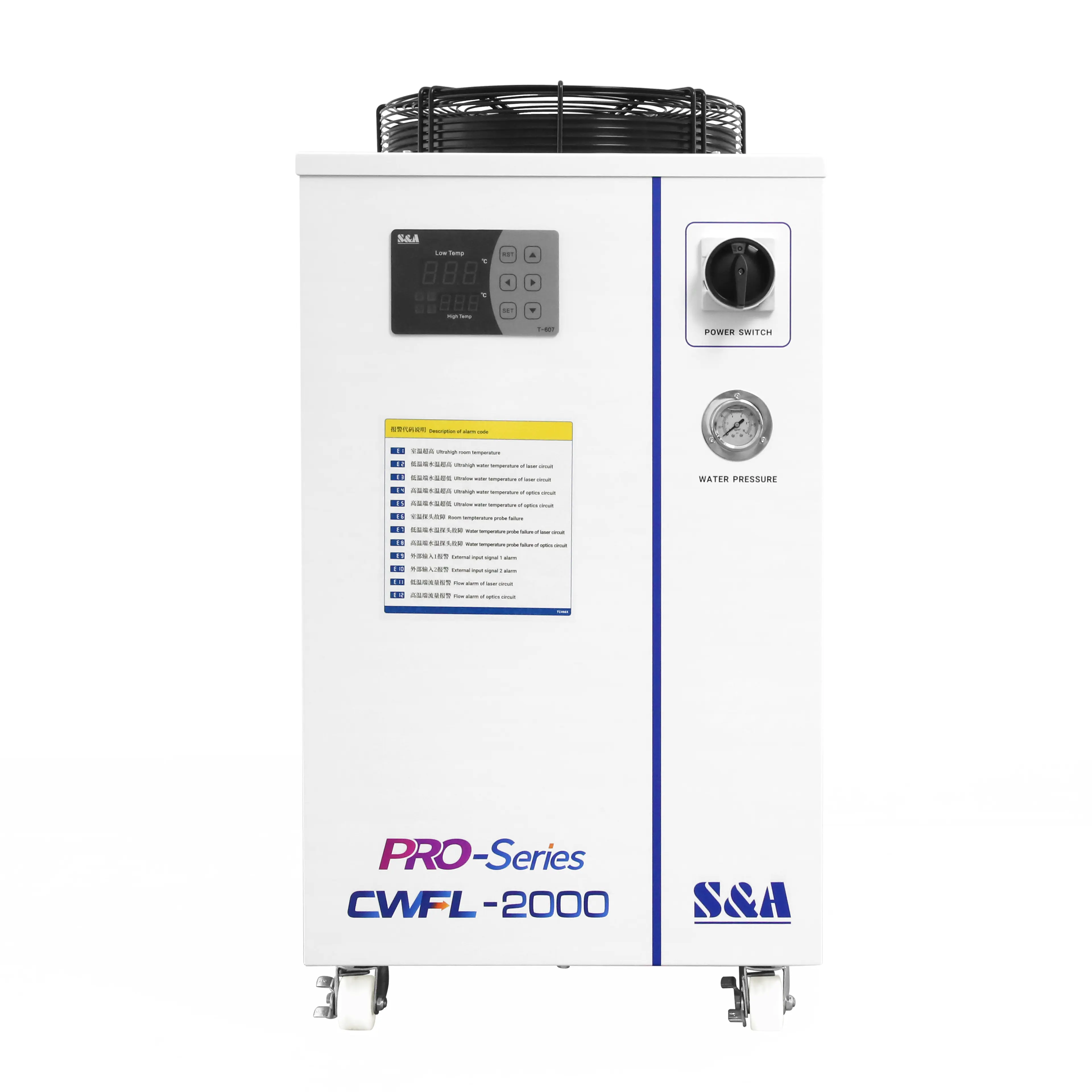 S & A fabrika fiyat profesyonel CWFL-2000 hava soğutmalı endüstriyel su soğutma Fiber lazer